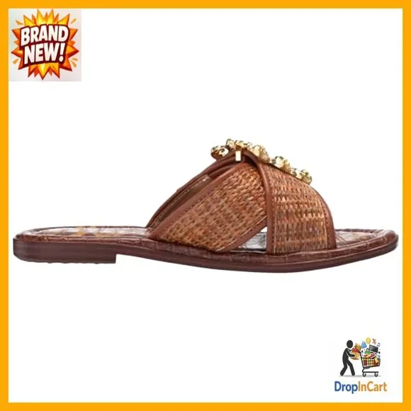 Elegant Crisscross Slide Sandals Baroque Buckle Chic Minimal Summer Casual